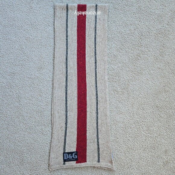 Dolce & Gabbana D&G Knit Scarf Tweed Donegal Rag Wool Speckled - Picture 2 of 12